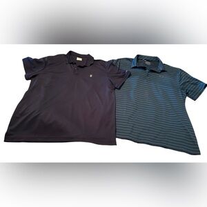 Two Mens Golf/Polo Shirts Izod and Under Armour Size XL